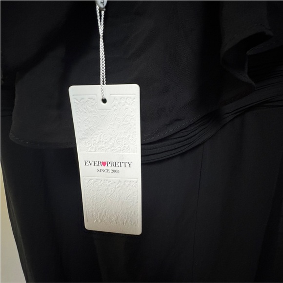 Elegant Black Off-Shoulder Dress new with tags size L (8) - Picture 4 of 5